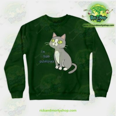 Rick & Morty Sweatshirt - Talking Cat Green / S Athletic Aop