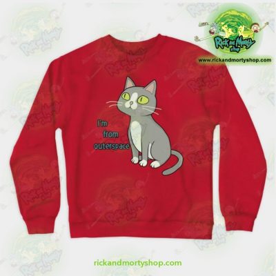 Rick & Morty Sweatshirt - Talking Cat Red / S Athletic Aop