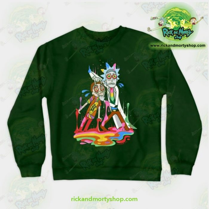 Rick & Morty Tripp Crewneck Sweatshirt Green / S Athletic - Aop