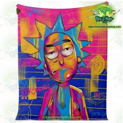 Rick Sanchez 3D Colorfull Microfleece Blanket Premium - Aop