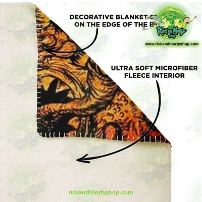 Rick Sanchez 3D Face Crazy Microfleece Blanket Premium - Aop