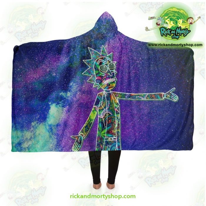 Rick Sanchez 3D Galaxy Hooded Blanket Adult / Premium Sherpa - Aop