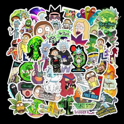 2021 New Design Rick And Morty Waterproof Sticker
