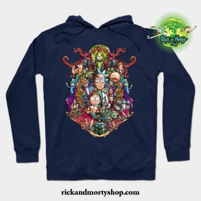 Buckle Up Morty! Hoodie Navy Blue / S