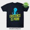 Existence Is Pain Classic Mr. Meeseeks Comic Block Letters T-Shirt Navy Blue / S