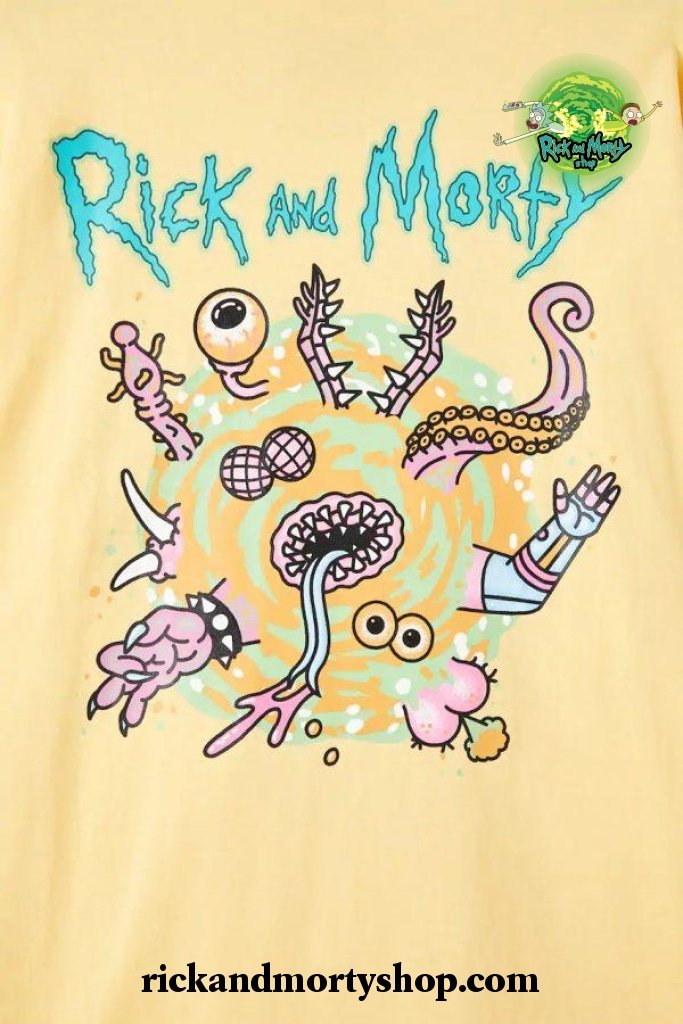 Mustard Yellow Rick And Morty T-Shirt