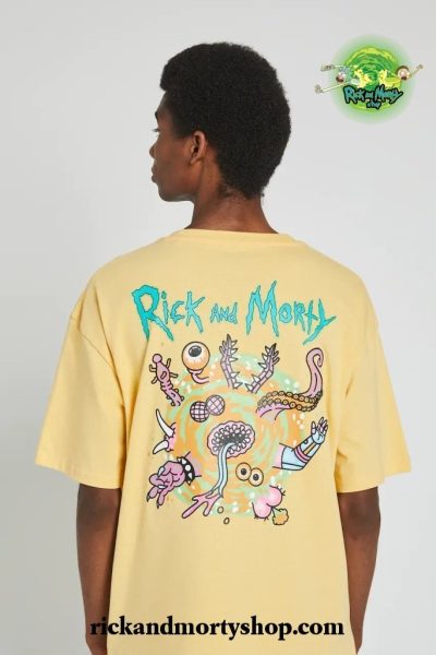 mustard yellow rick and morty t shirt 482 1 - Rick And Morty Shop