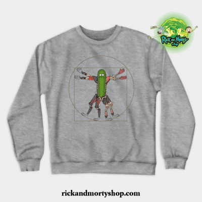 Renaissance Pickle Rick Crewneck Sweatshirt Gray / S