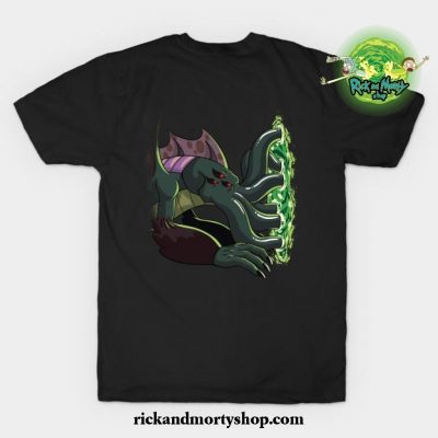 Rick _ Morty_S Cthulhu Portal T-Shirt Black / S