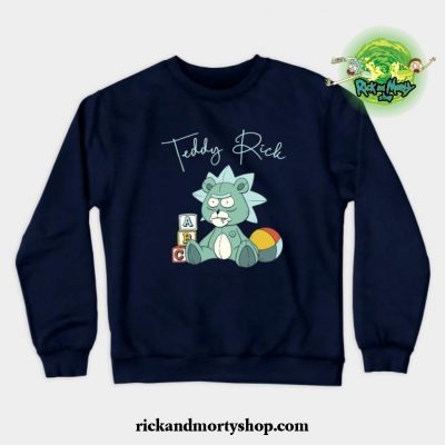 Teddy Rick Crewneck Sweatshirt Navy Blue / S