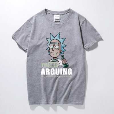 Rick and Morty Im Not Arguing T Shirt Gray - Rick And Morty Shop