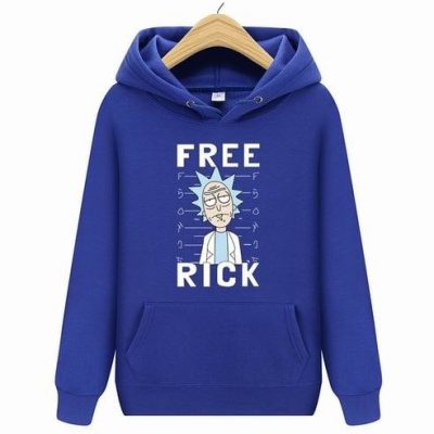 Rik Sanches Free Rik Hoodie blue - Rick And Morty Shop