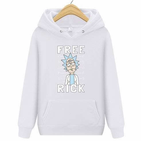 Rik Sanches Free Rik Hoodie white - Rick And Morty Shop