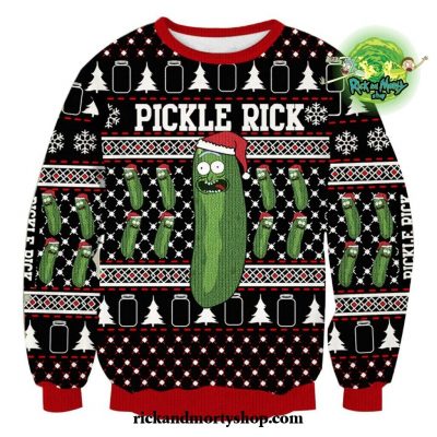 Pickle Rick Christmas Style Special Sweater