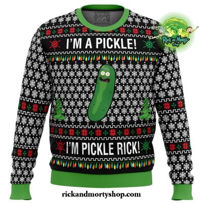 Rick And Morty Pickle Ugly Christmas Sweater