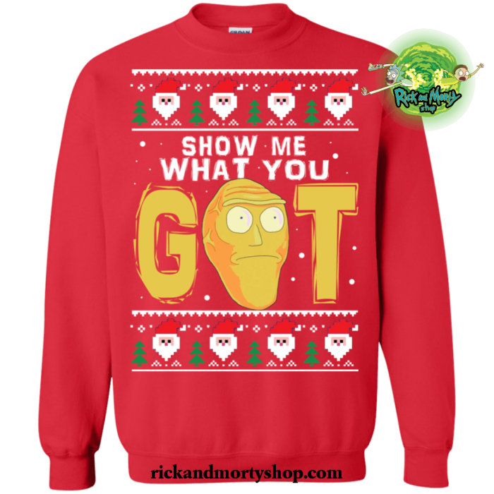 Show Me What You Got Rick And Morty Sweater S / Red