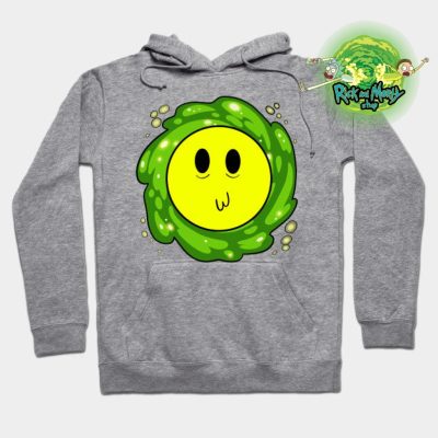 Happy Morty Face Hoodie Gray / S