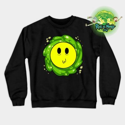 Happy Morty Face Sweatshirt Black / S