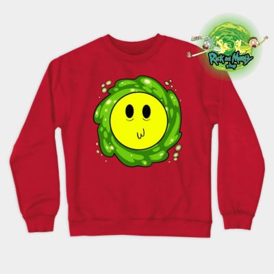 Happy Morty Face Sweatshirt Red / S