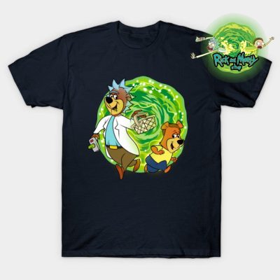 Rick And Morty Cartoon Characters T-Shirt Navy Blue / S