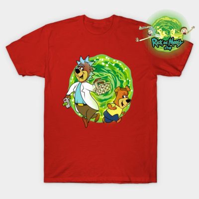 Rick And Morty Cartoon Characters T-Shirt Red / S