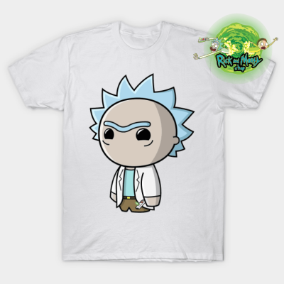 S-L Rick and Morty Cartoon Damen T-Shirt Flying Saucoupe Schwarz 
