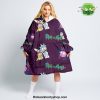 Cool Purple Rick And Morty Oversized Fleece Hoodie