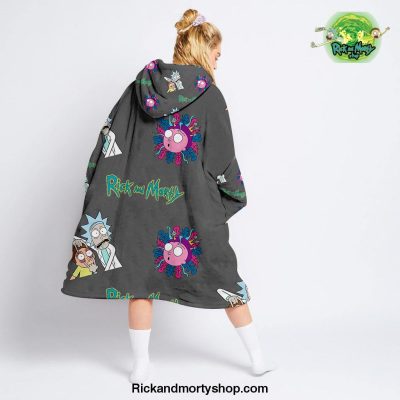 Funny Rick And Morty 3D Oversized Fleece Hoodie