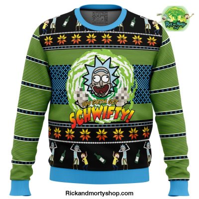 Rick And Morty Lets Get Schwifty! Ugly Christmas Sweater