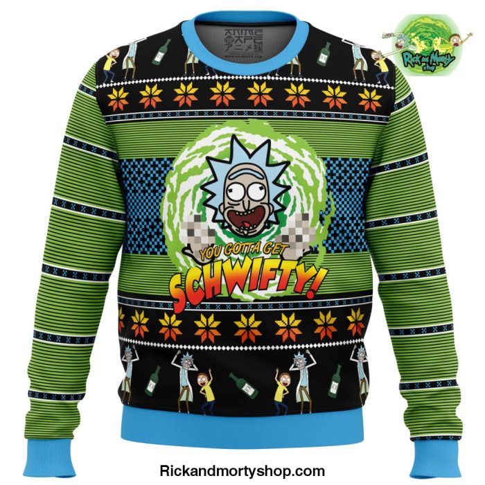 Rick And Morty Lets Get Schwifty! Ugly Christmas Sweater