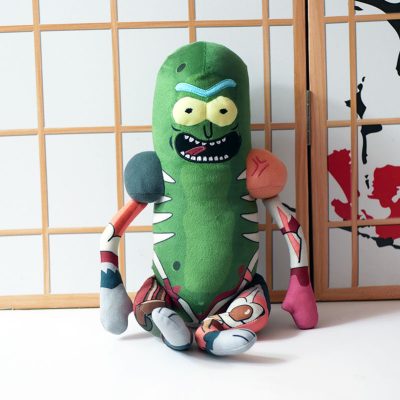 45cm Cartoon Ricked Morties Figure Plush Toys Green Pickled Cucumber Ricked Mouse Cosplay Plushes Stuffed Pillow 1 - Rick And Morty Shop