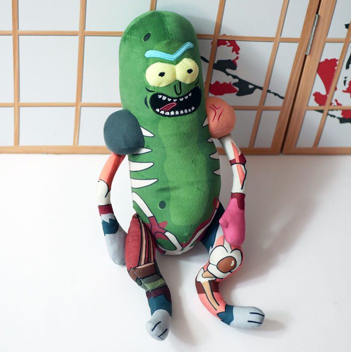 45cm Cartoon Ricked Morties Figure Plush Toys Green Pickled Cucumber Ricked Mouse Cosplay Plushes Stuffed Pillow - Rick And Morty Shop