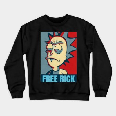 Free Rick Crewneck Sweatshirt Official Cow Anime Merch