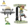 Buildmoc Movie Cartoon Anime Figure Ricks and Grandson Spaceship Travel Through Time and Space Model Building - Rick And Morty Shop
