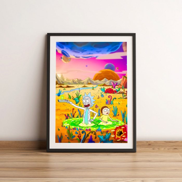 Cartoon Funny Rick Animation Poster Wall Art Pictures Canvas Print Bar Cafe Living Room Bedroom Home 1 - Rick And Morty Shop