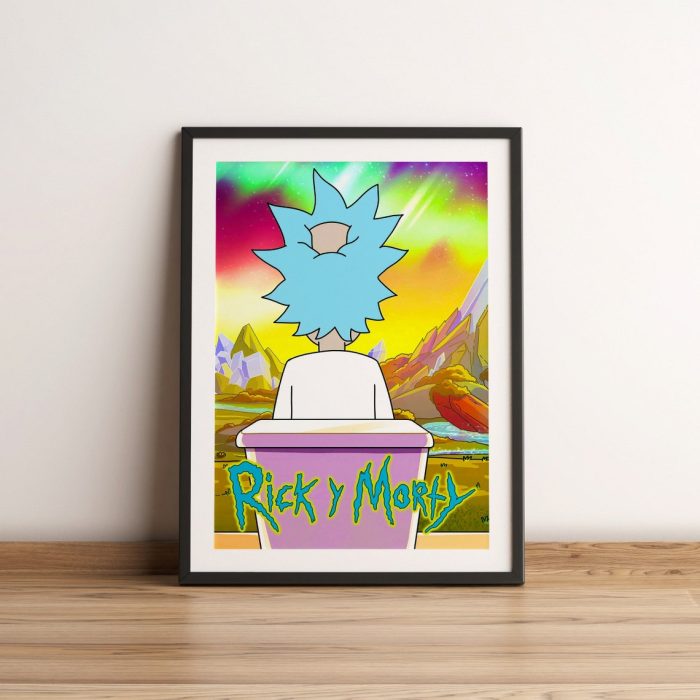 Cartoon Funny Rick Animation Poster Wall Art Pictures Canvas Print Bar Cafe Living Room Bedroom Home 13 - Rick And Morty Shop