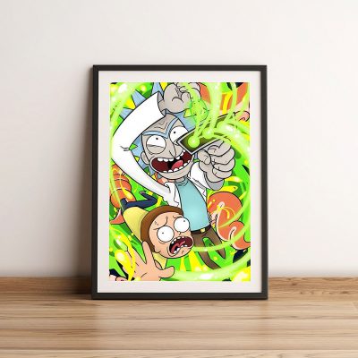 Cartoon Funny Rick Animation Poster Wall Art Pictures Canvas Print Bar Cafe Living Room Bedroom Home 2 - Rick And Morty Shop