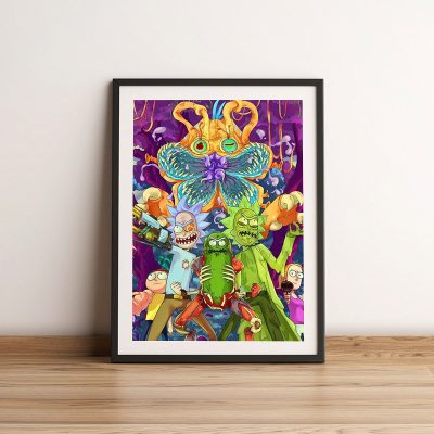 Cartoon Funny Rick Animation Poster Wall Art Pictures Canvas Print Bar Cafe Living Room Bedroom Home 3 - Rick And Morty Shop