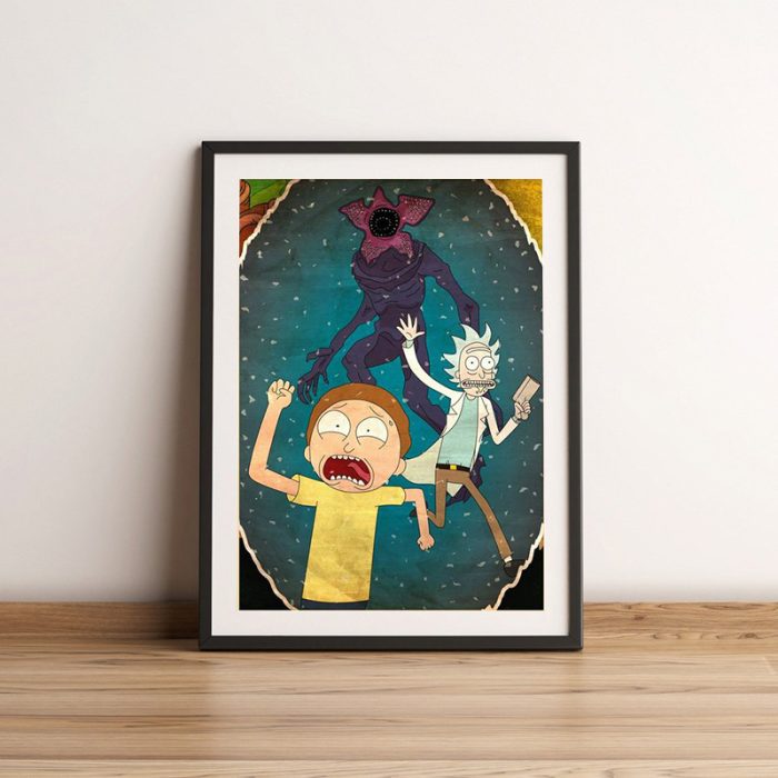 Cartoon Funny Rick Animation Poster Wall Art Pictures Canvas Print Bar Cafe Living Room Bedroom Home 6 - Rick And Morty Shop