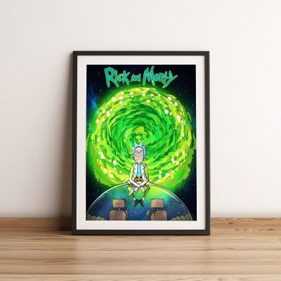 Cartoon Funny Rick Animation Poster Wall Art Pictures Canvas Print Bar Cafe Living Room Bedroom Home 7 - Rick And Morty Shop