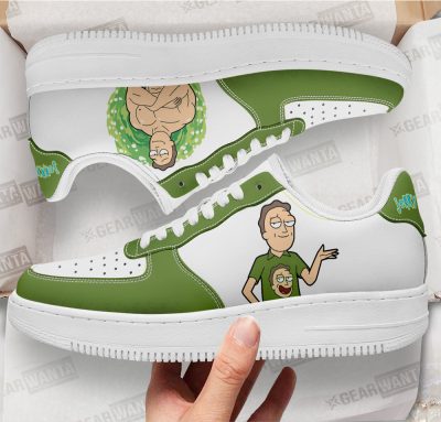 Jerry Smith Rick and Morty Custom Air Sneakers QD13 2 perfectivy com - Rick And Morty Shop