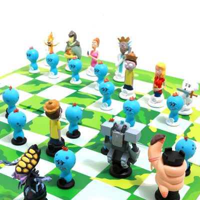 New Arrival Movie TV Rick Et Morty Chess Set Board Games Costumes Birthday New Year Goods 2 - Rick And Morty Shop