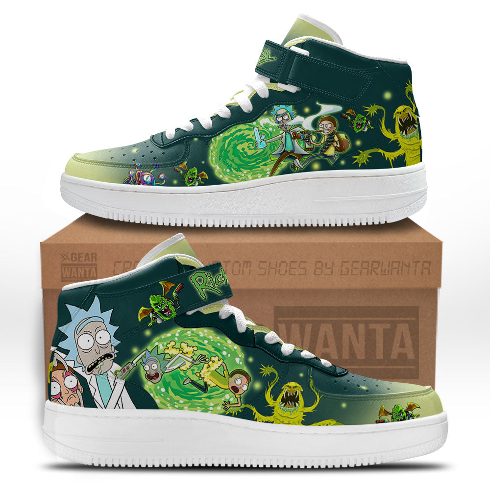 Rick and Morty Cartoon AF1 High Shoes - Rick and Morty Shop