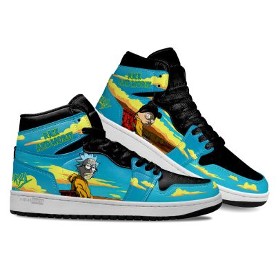 Rick and Morty Crossover Breaking Bad Air J1s Sneakers Custom Shoes 3 GearWanta - Rick And Morty Shop