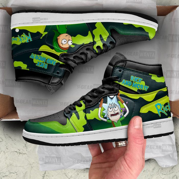 Rick and Morty Crossover Zelda Air J1s Sneakers Custom Shoes 1 GearWanta - Rick And Morty Shop