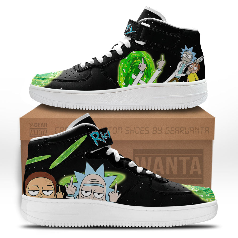 Rick and Morty Custom AF1 High Shoes - Rick and Morty Shop