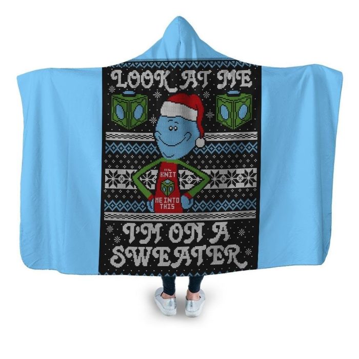 look at me sweater hooded blanket coddesigns adult premium sherpa 382 - Rick And Morty Shop