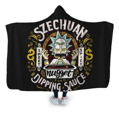 nugget sauce hooded blanket coddesigns adult premium sherpa 245 - Rick And Morty Shop