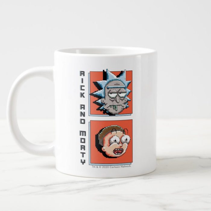 pixelverse rick and morty panel graphic giant coffee mug r2f4dcf5e27334cdaa856f1e5b59a6a40 kjukt 1000 - Rick And Morty Shop