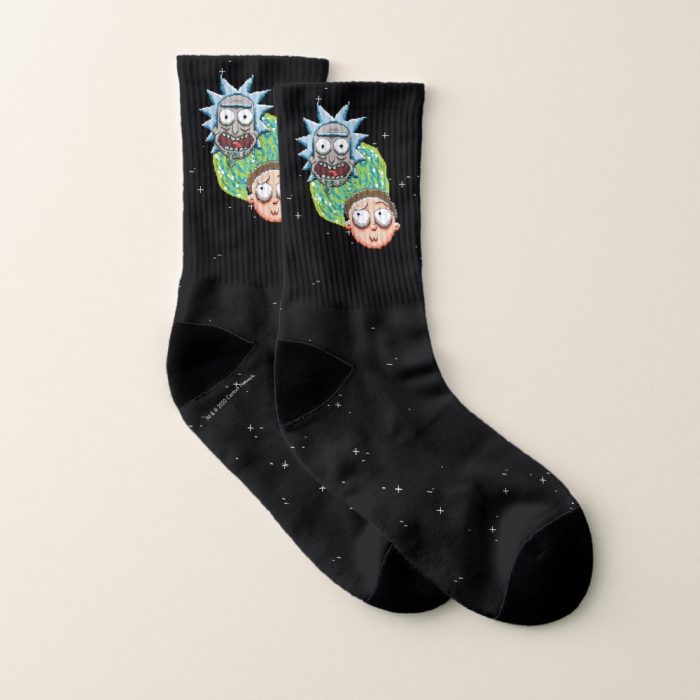pixelverse rick and morty portal graphic socks r2af37a08e48347088c4294ddf9b3e5dc ejsjd 1000 - Rick And Morty Shop